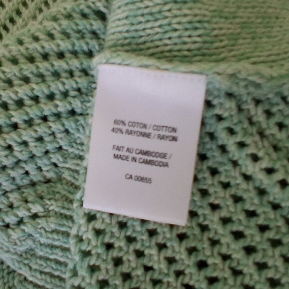 Women's Reitmans Open Knit Pullover with Tank Top, Light Green, Small - Picture 10 of 16